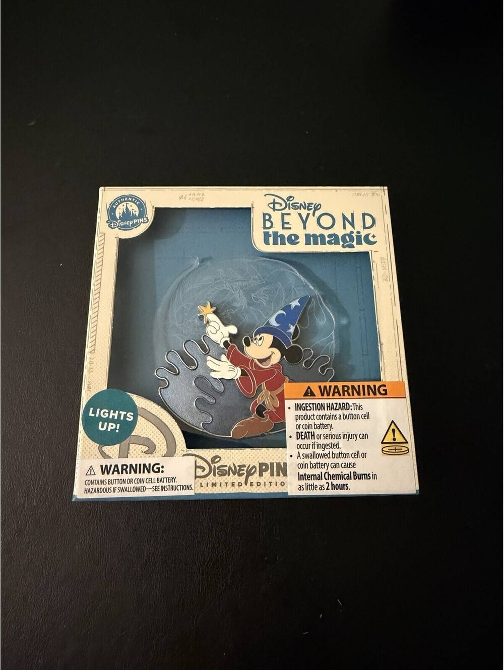 Disney Beyond the Magic Mickey Mouse Sorcerer Single Pin Lighted Limited Ed